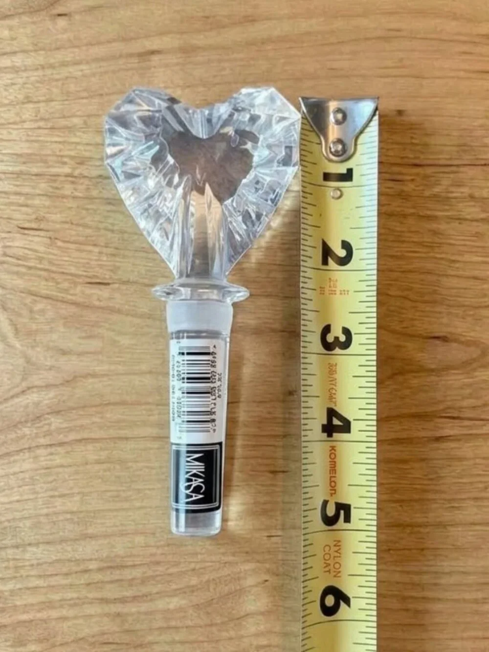 Vintage Mikasa Crystal Heart Venus Wine Bottle Stopper New In Box